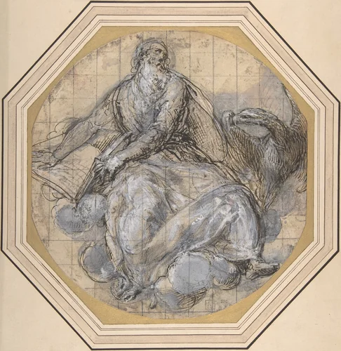 Saint John the Evangelist by Giovanni de' Vecchi, drawing, 1598-1599