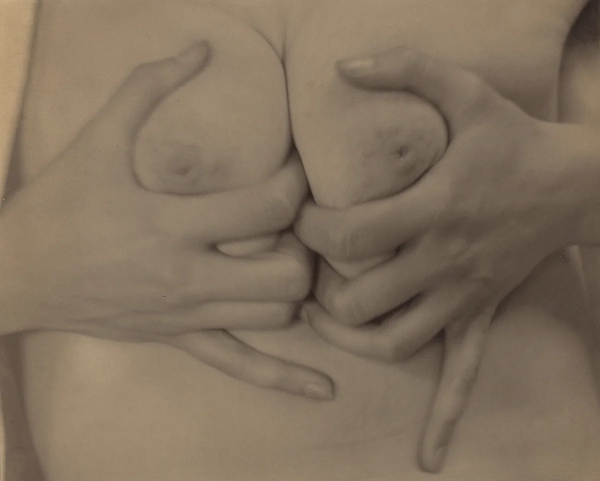 Georgia O'Keeffe—Hands and Breasts by Alfred Stieglitz, photograph, 1919