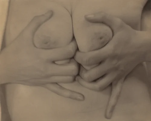 Georgia O'Keeffe—Hands and Breasts by Alfred Stieglitz, photograph, 1919