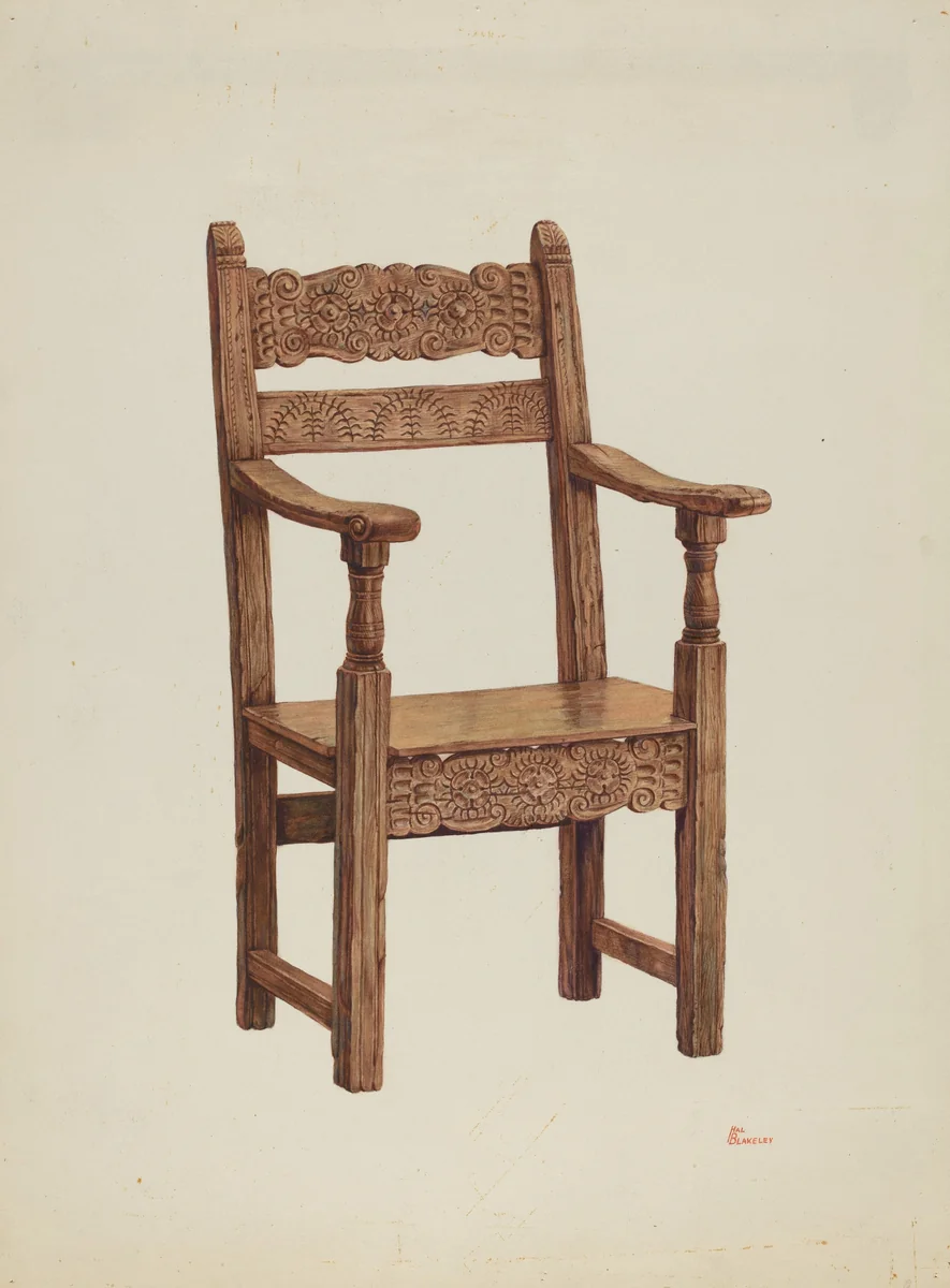 Chair (Arm) by Hal Blakeley, index of american design, 1941