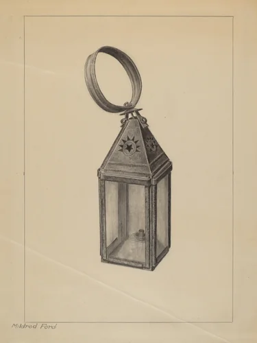 Lantern by Mildred Ford, index of american design, 1937