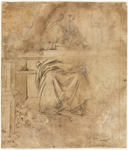 St. Jerome in His Study by Filippino Lippi, drawing, 1485-1495