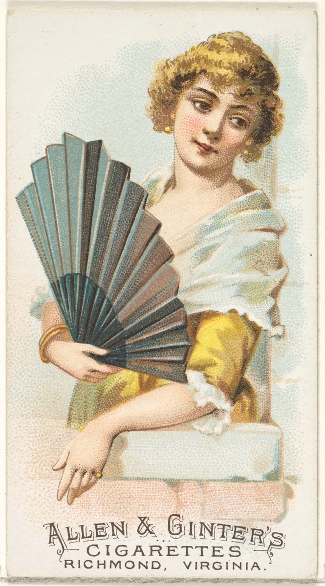 Plate 15, from the Fans of the Period series (N7) for Allen & Ginter Cigarettes Brands by Allen & Ginter, print, 1889