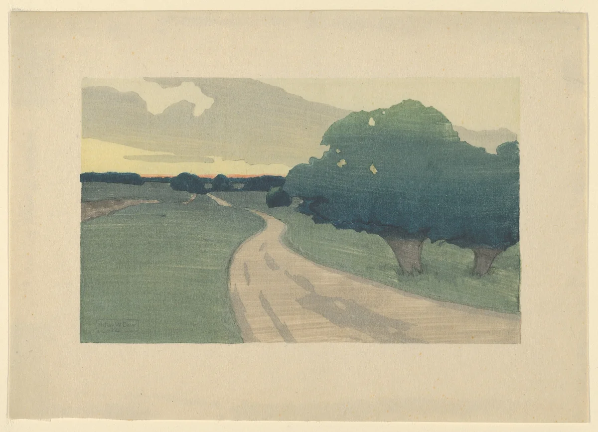 The Long Road – Argilla Road, Ipswich by Arthur Wesley Dow, print, 1898-1912