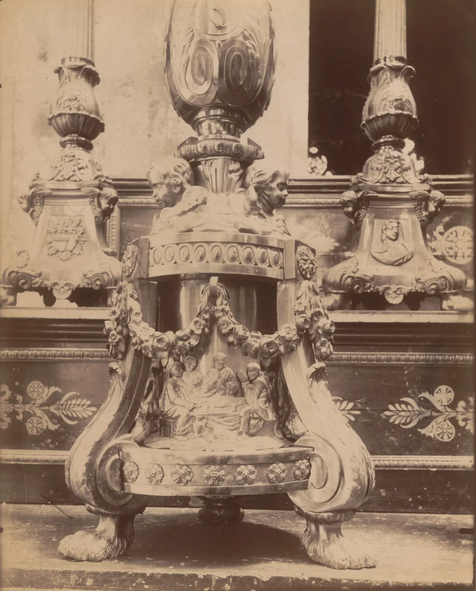 Saint-Gervais-et-Protais (Candelabra) by Eugène Atget, photograph, 1904