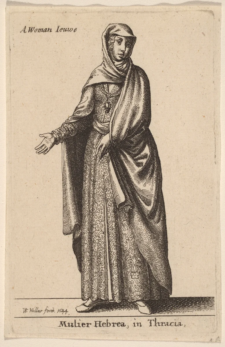 Mulier Hebrea in Tracia by Wenceslaus Hollar, print, 1644