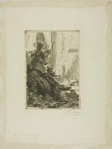 Gerda Grönberg III by Anders Zorn, print, 1892