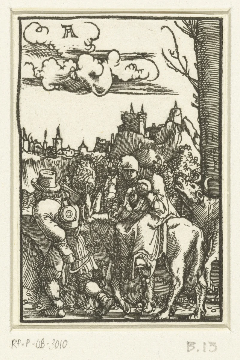 Vlucht naar Egypte by Unknown, print, 1506-1538