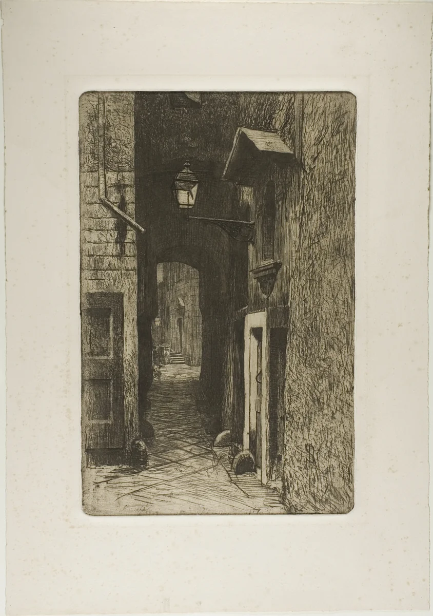 Via dei Cavalieri by Telemaco Signorini, print, 1886