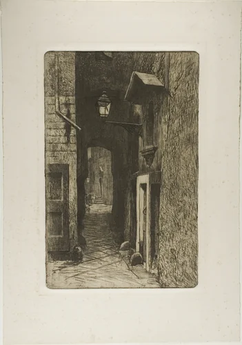 Via dei Cavalieri by Telemaco Signorini, print, 1886