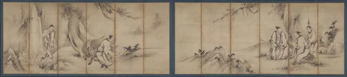 Chinese Sages by Kano Sanraku (狩野山楽), painting, 1567-1633