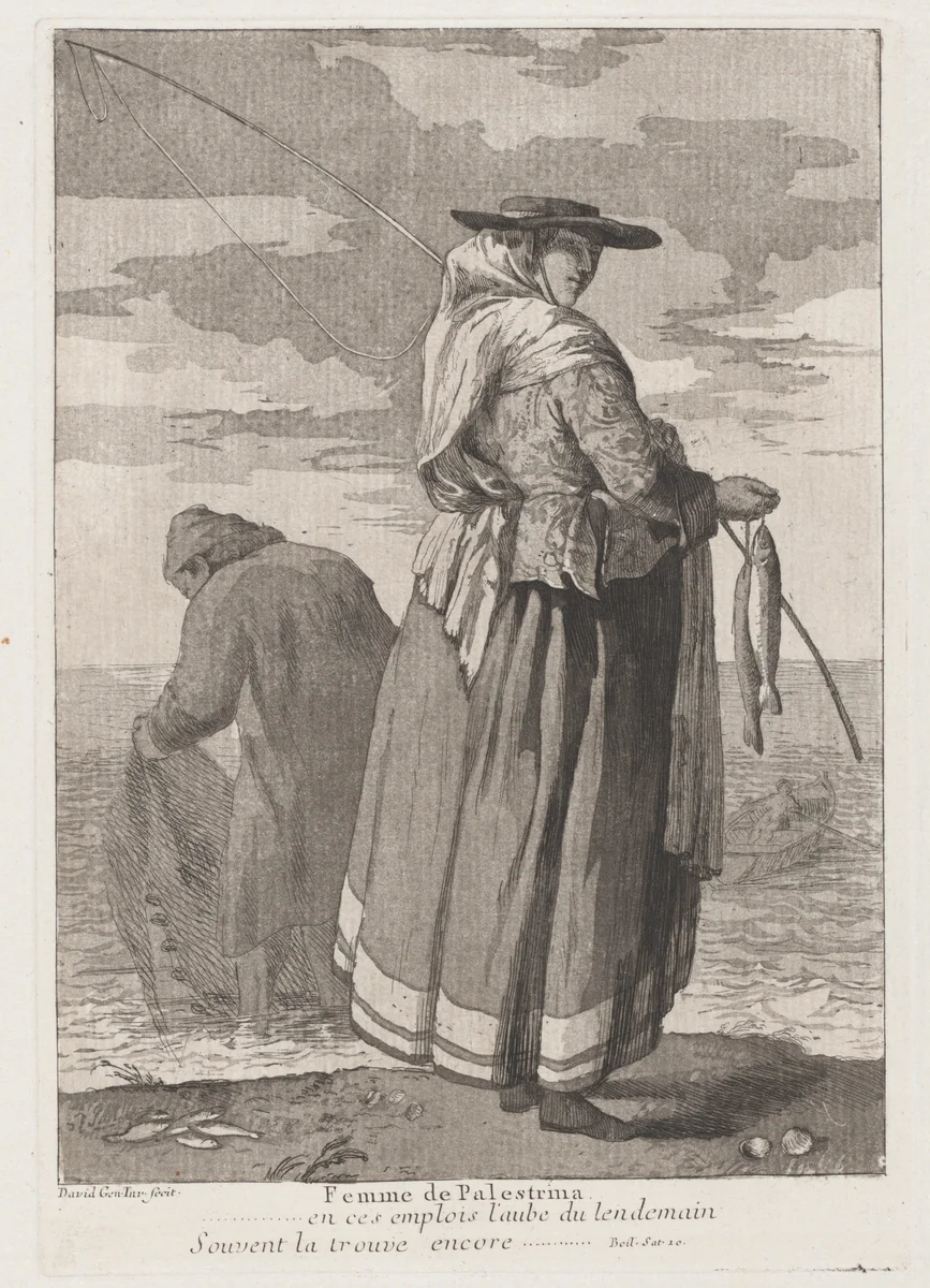 Femme de Palestrina (Woman from Pellestrina) by Giovanni David, print, 1775