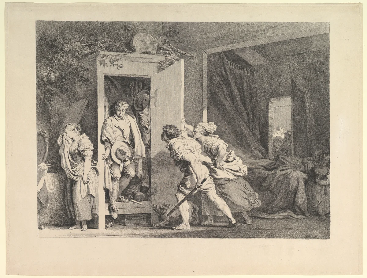 The Armoire by Jean Honoré Fragonard, print, 1778