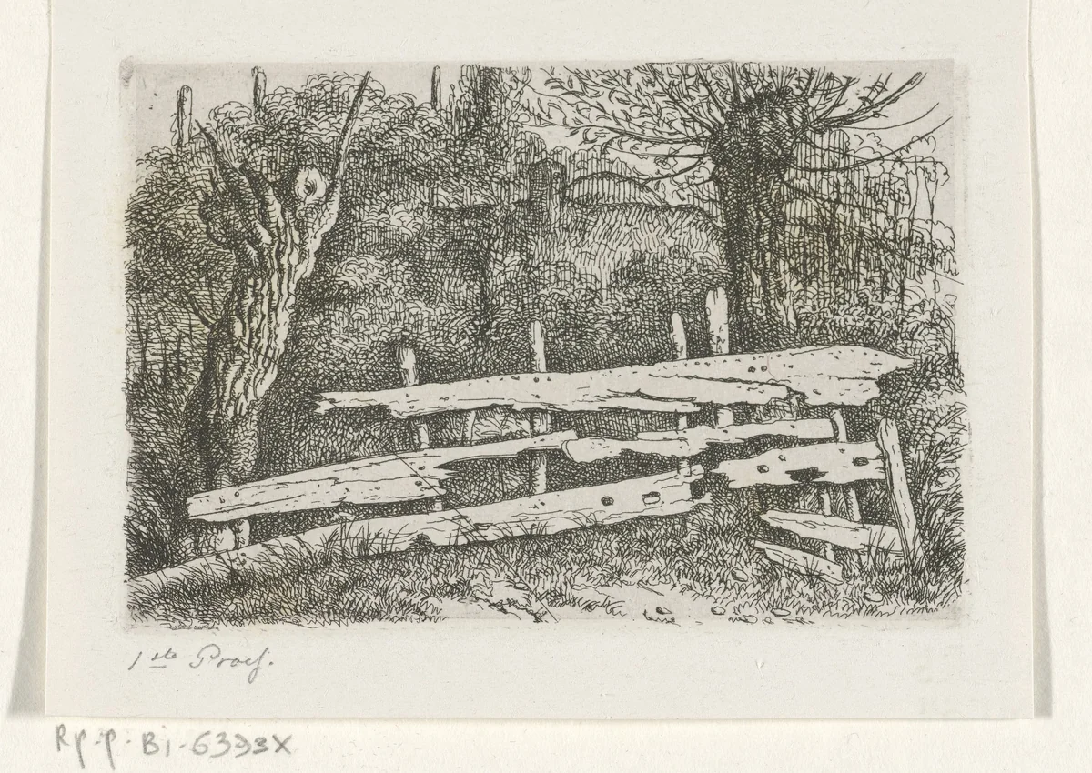 Traliehek by Jacobus Ludovicus Cornet, print, 1825-1882