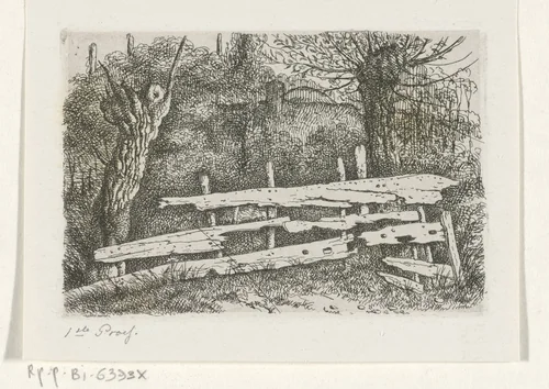 Traliehek by Jacobus Ludovicus Cornet, print, 1825-1882