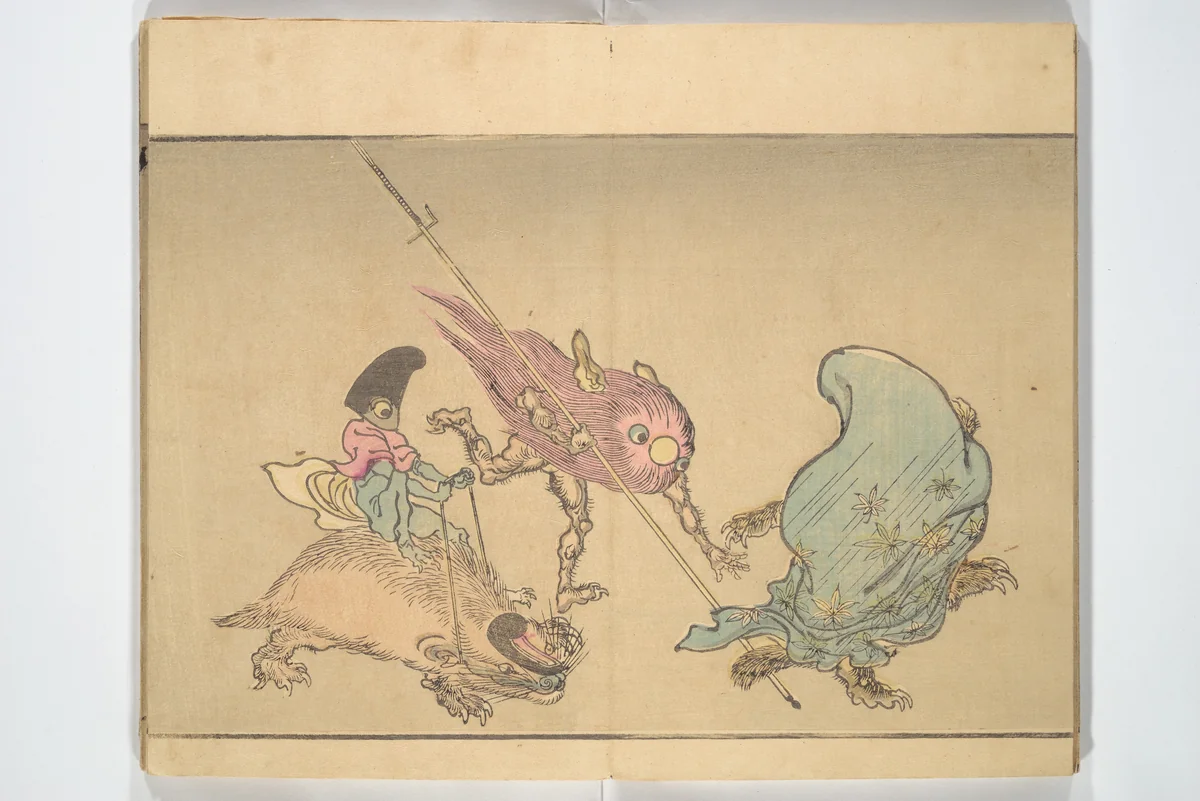 Kyōsai’s Pictures of One Hundred Demons (Kyōsai hyakki gadan) 暁斎百鬼画談 by Kawanabe Kyōsai (河鍋暁斎), book, 1890