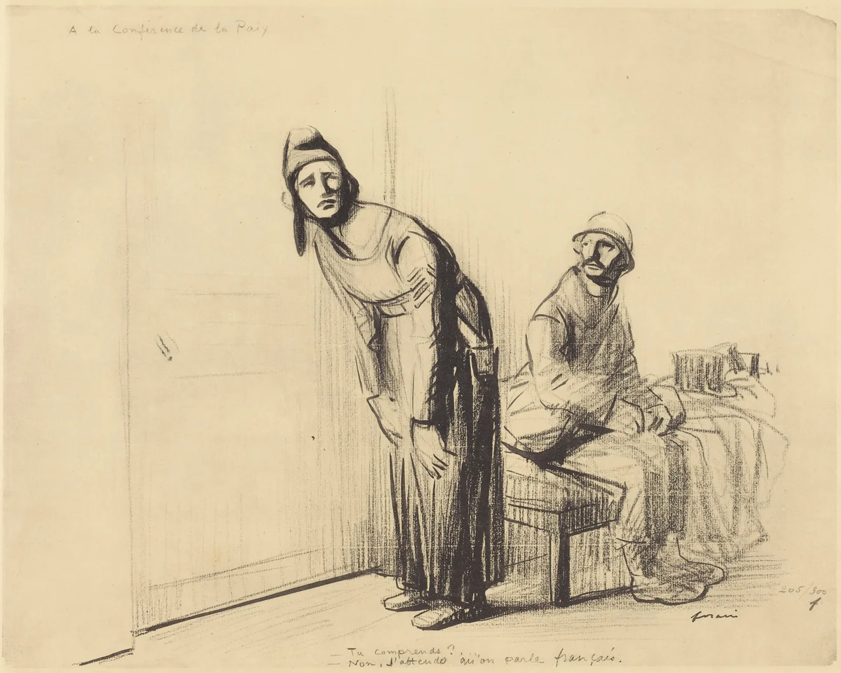 A la Conference de la Paix by Jean-Louis Forain, print, 1914-1919