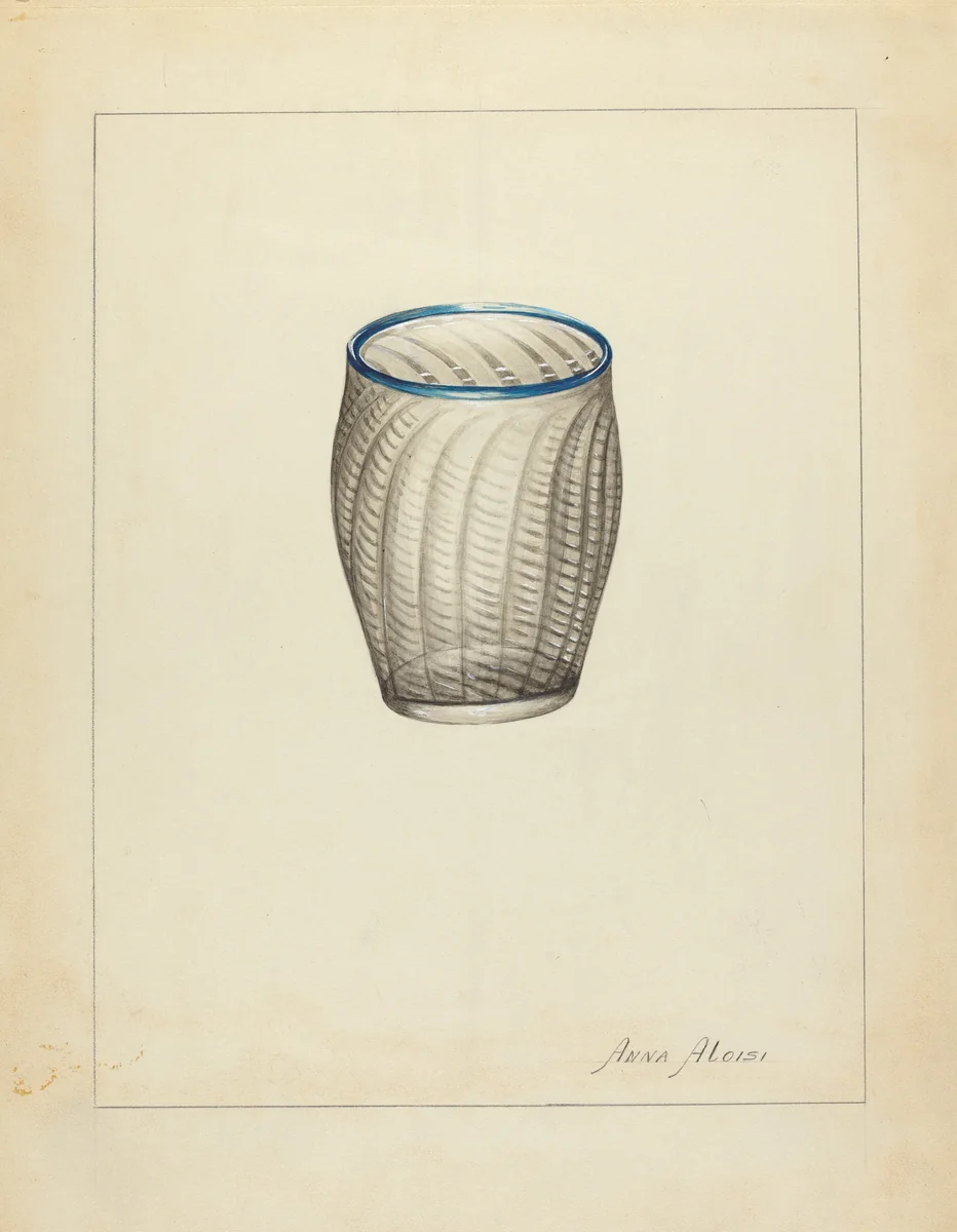Blown Glass by Anna Aloisi, index of american design, 1935-1942