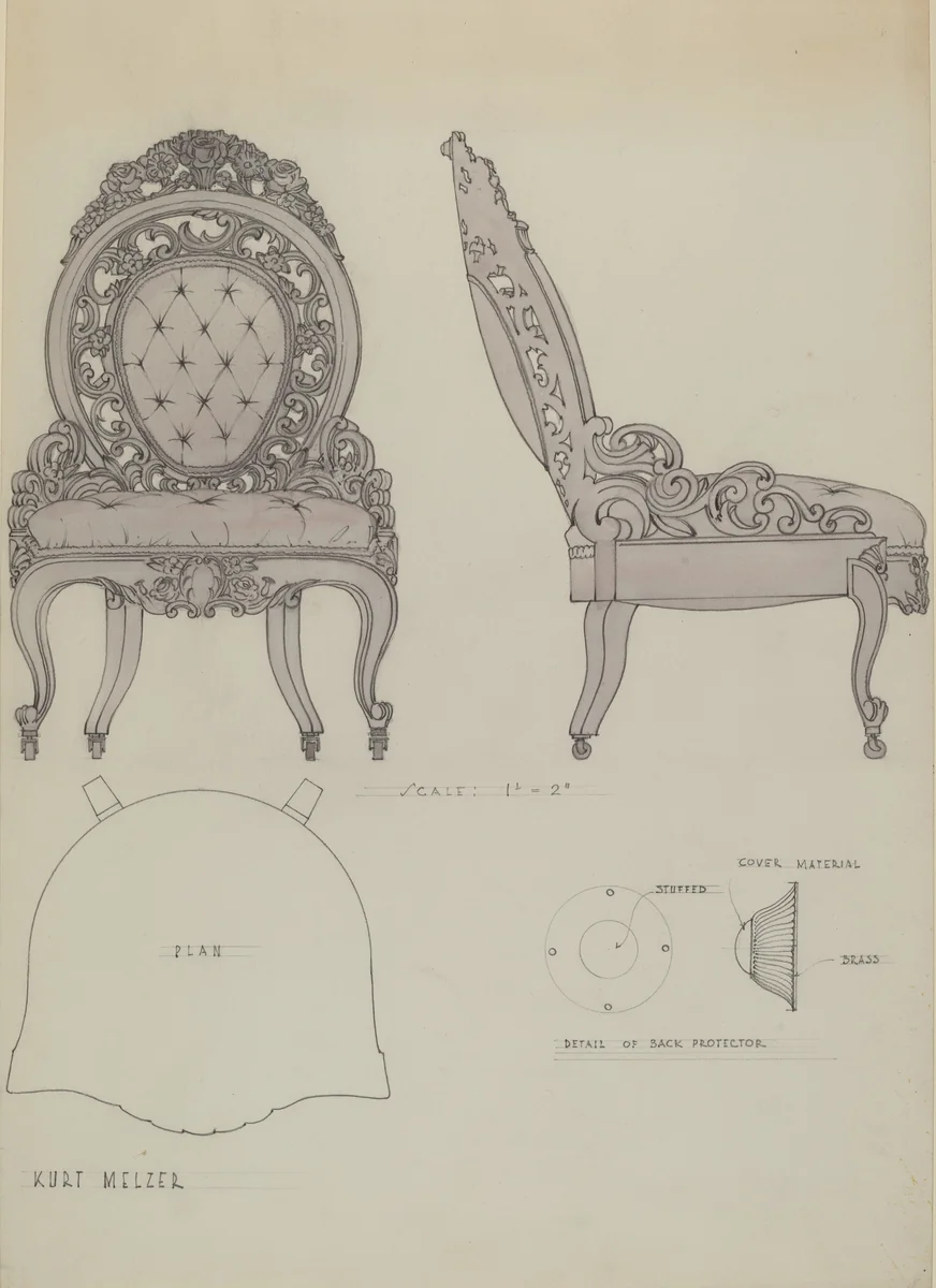 Hoopskirt chair by Kurt Melzer, index of american design, 1936