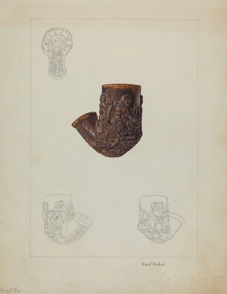 Pipe Bowl by Carl Keksi, index of american design, 1938