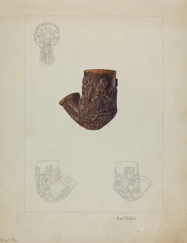 Pipe Bowl by Carl Keksi, index of american design, 1938