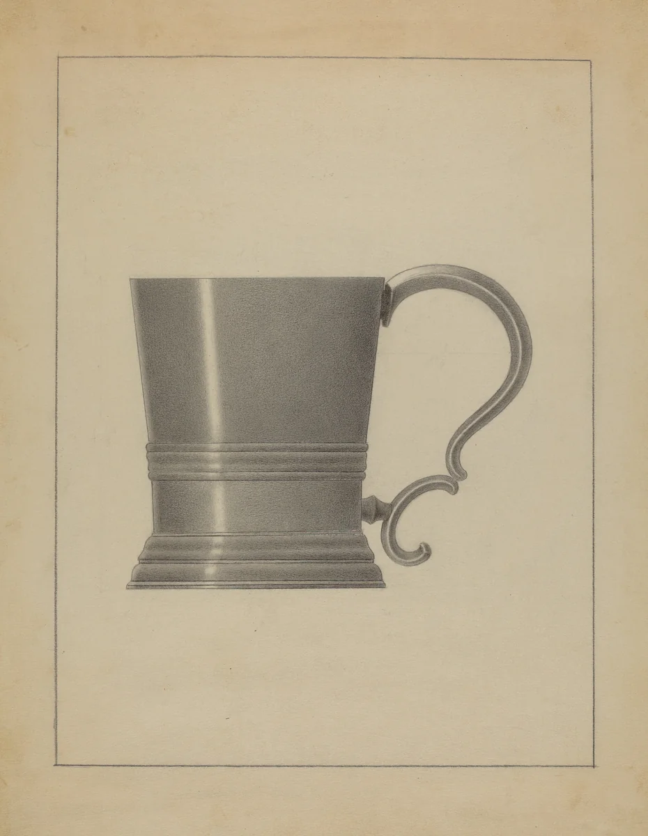 Pewter Mug by Filippo Porreca, index of american design, 1936