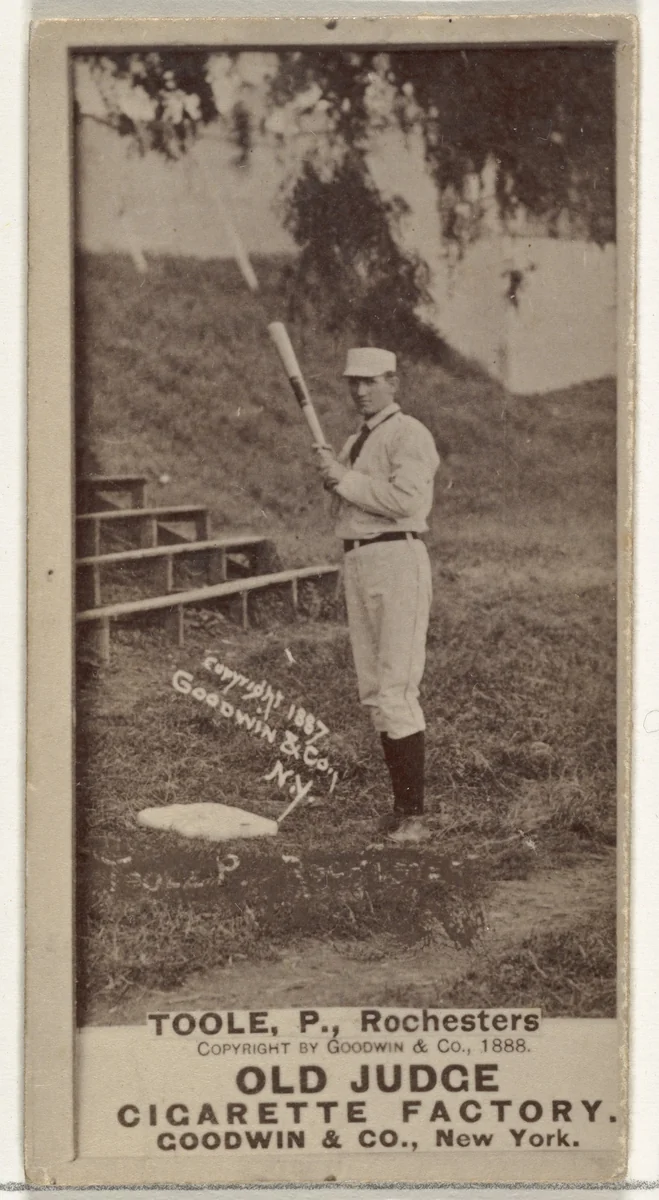 Stephen John "Steve" Toole, Pitcher, Rochester, from the Old Judge series (N172) for Old Judge Cigarettes by Goodwin & Company, photograph, 1887-1888