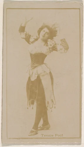 Tennie Pool, from the Actresses series (N245) issued by Kinney Brothers to promote Sweet Caporal Cigarettes by Kinney Brothers Tobacco Company, photograph, 1890