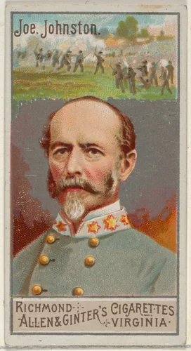Joseph Eggleston Johnston, from the Great Generals series (N15) for Allen & Ginter Cigarettes Brands by Allen & Ginter, print, 1888