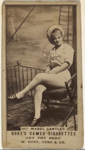Card Number 347, Mabel Santley, from the Actors and Actresses series (N145-5) issued by Duke Sons & Co. to promote Cameo Cigarettes by W. Duke, Sons & Co., photograph, 1880-1889