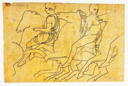 Monuments of Greece: After Parthenon Frieze (North Side) by William Young Ottley, drawing, 1791-1836