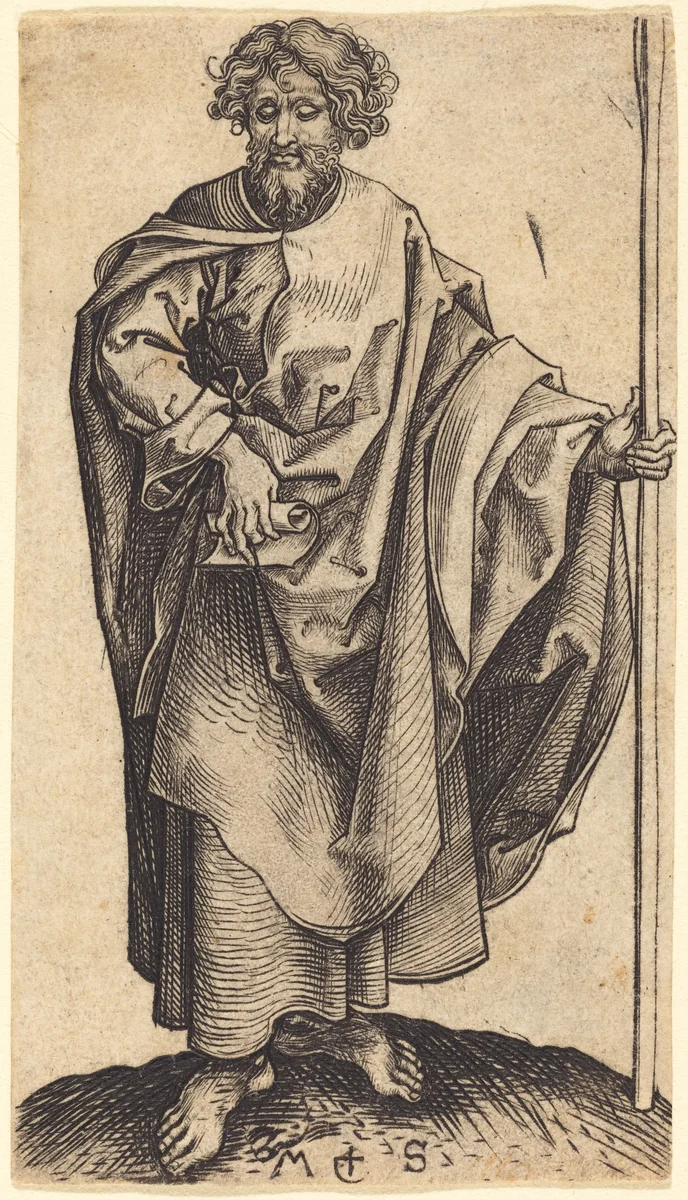 Saint Thomas by Martin Schongauer, print, 1480