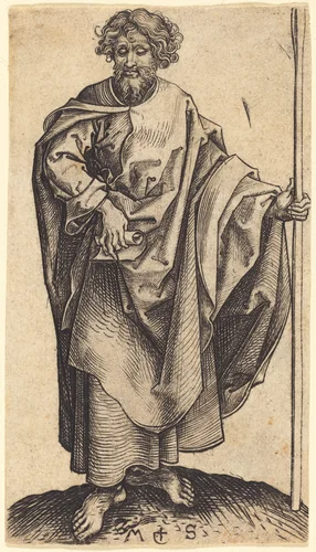 Saint Thomas by Martin Schongauer, print, 1480
