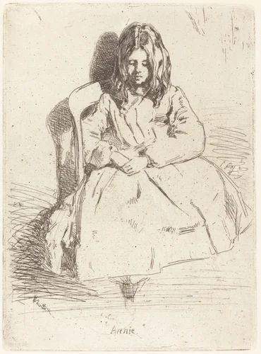 Annie Seated by James McNeill Whistler, print, 1858-1903