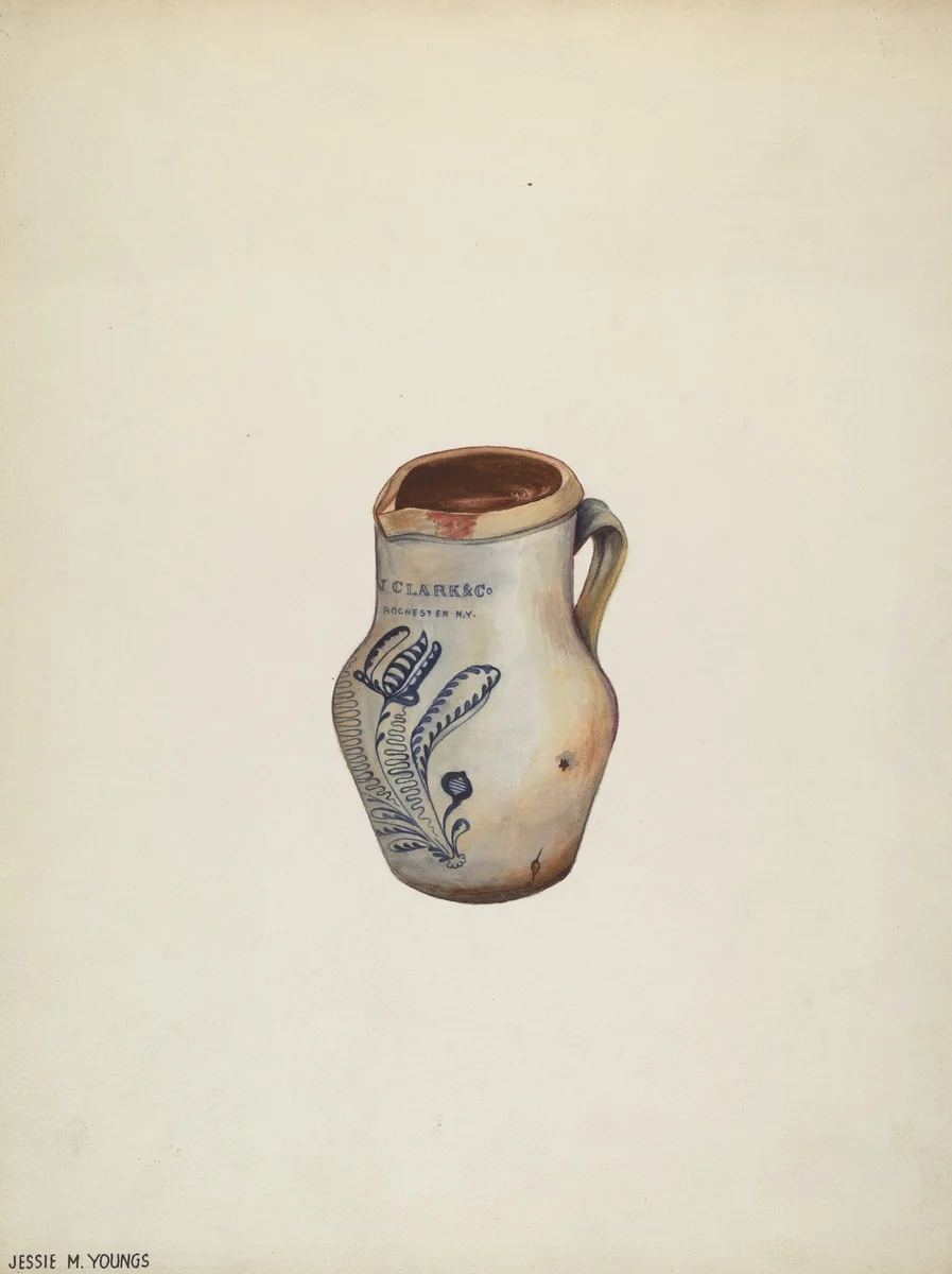 Water Pitcher by Jessie M. Youngs, index of american design, 1940