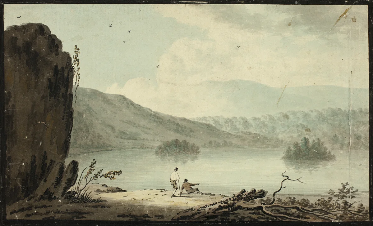 Barzon's Wake Lake, Lancashire by Gilpin Sawrey, painting, 1753-1807