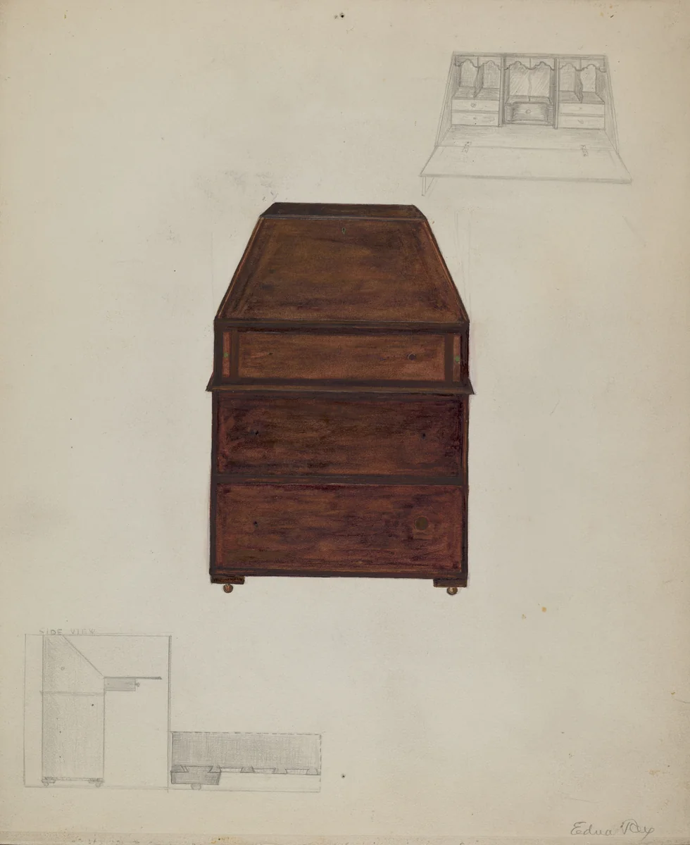 Desk by Edna Crenshaw Rex, index of american design, 1935-1942