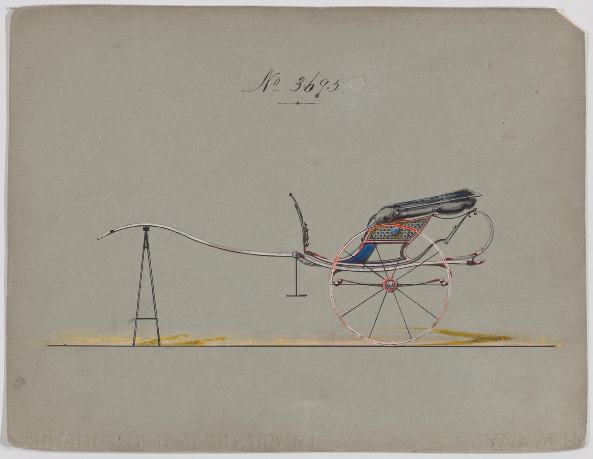 Gig #3695 by Brewster & Co., drawing, 1881