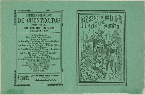 Little Rosen, the Lions, and the Toad. A Tale by José Guadalupe Posada, print, 1871-1913