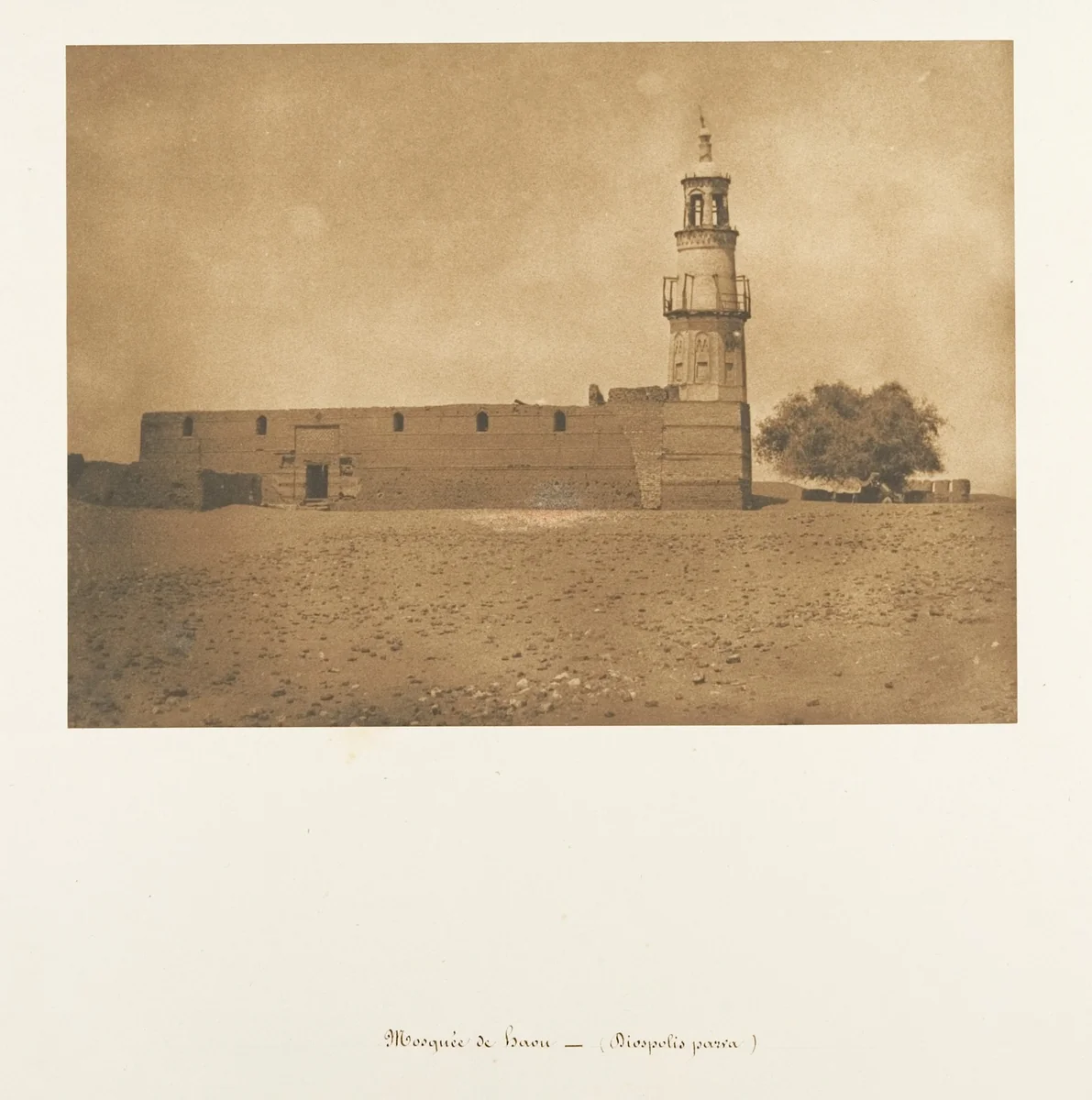 Mosquée de Haou (Diospolis parva) by Maxime Du Camp, photograph, 1849-1850