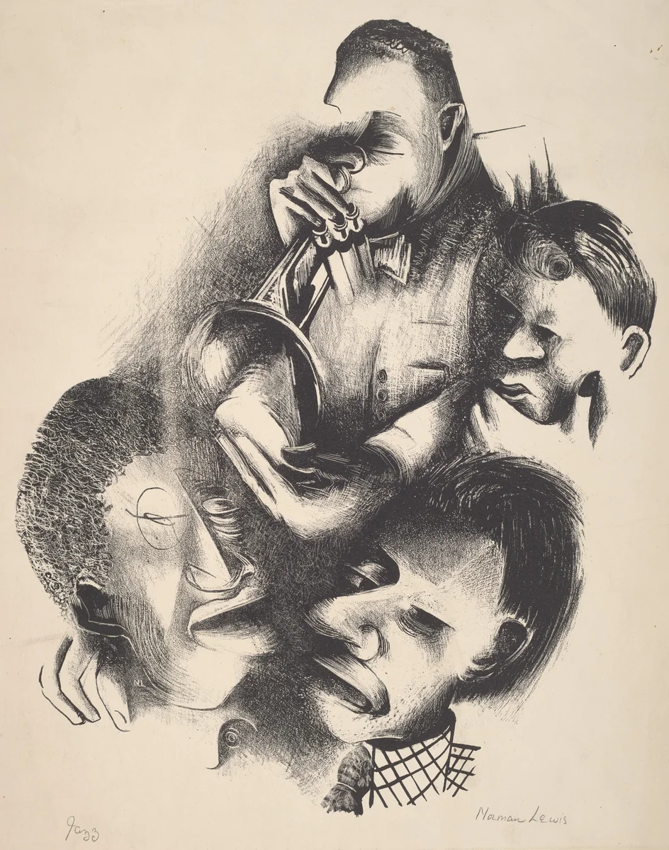 Jazz by Norman Lewis, print, 1943-1944