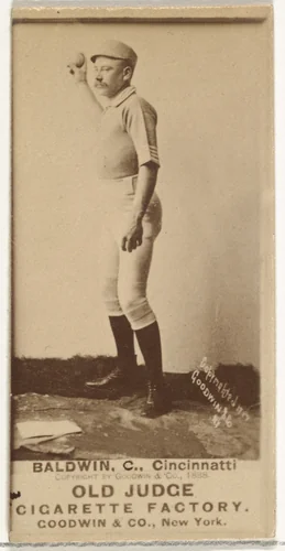 Clarence Geoghan "Kid" Baldwin, Catcher, Cincinnati, from the Old Judge series (N172) for Old Judge Cigarettes by Goodwin & Company, photograph, 1888