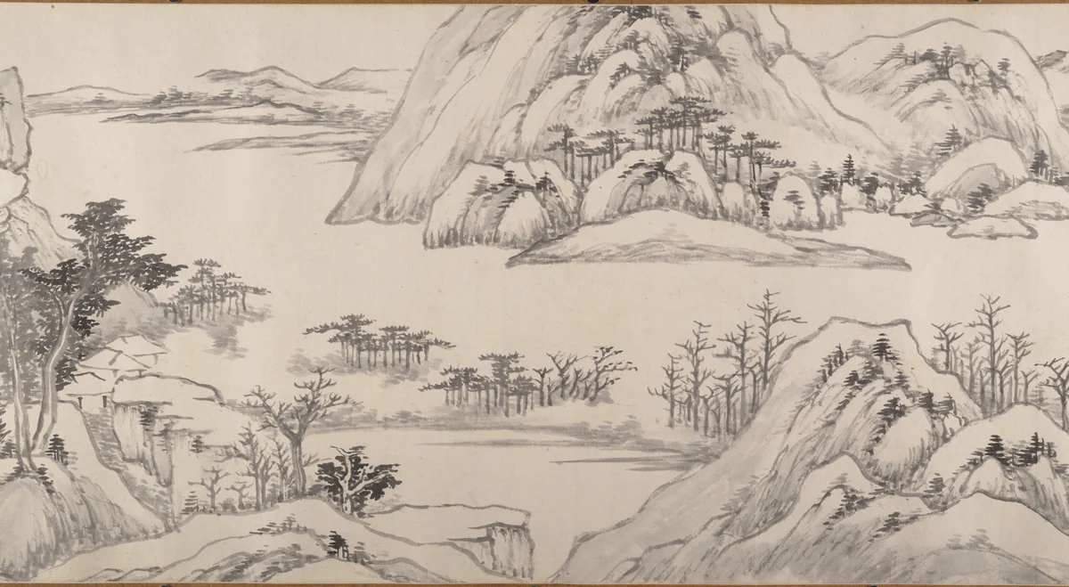 River Landscape in Autumn by Luo Mu, painting, 1661