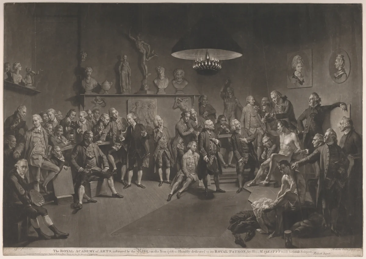 The Royal Academy of Arts by Richard Earlom, print, 1773