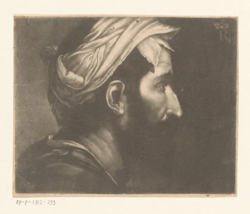 Hoofd van een beul by Richard Houston, print, 1731-1775