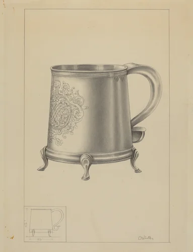 Silver Mug by Simon Weiss, index of american design, 1935-1942