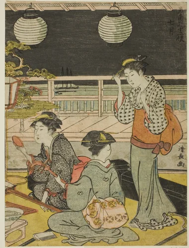 The Seventh Month (Shichigatsu), from the series "Twelve Months in the South (Minami juni ko)" by Torii Kiyonaga (鳥居清長), print, 1778-1789