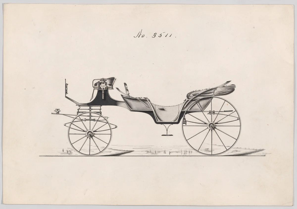 Vis-à-vis #3511 by Brewster & Co., drawing, 1879