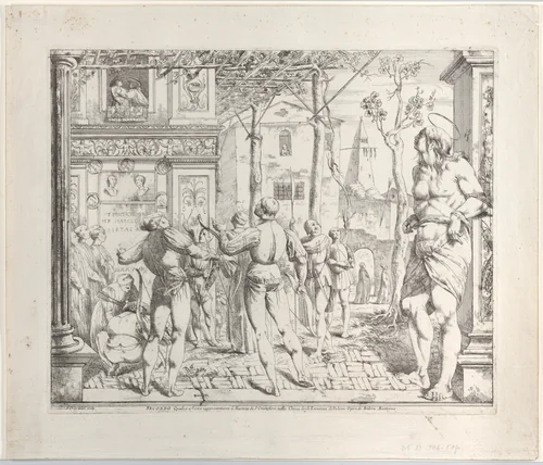 The Martyrdom of Saint Christopher, "Secondo Quadro" by Giovanni David, print, 1776