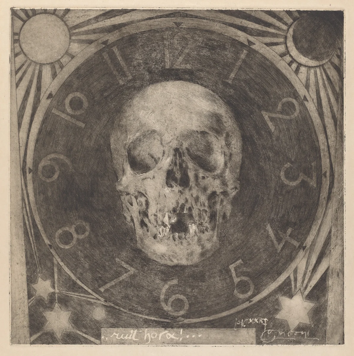 Ruit Hora (Fleeting Time) by Luigi Conconi, print, 1893